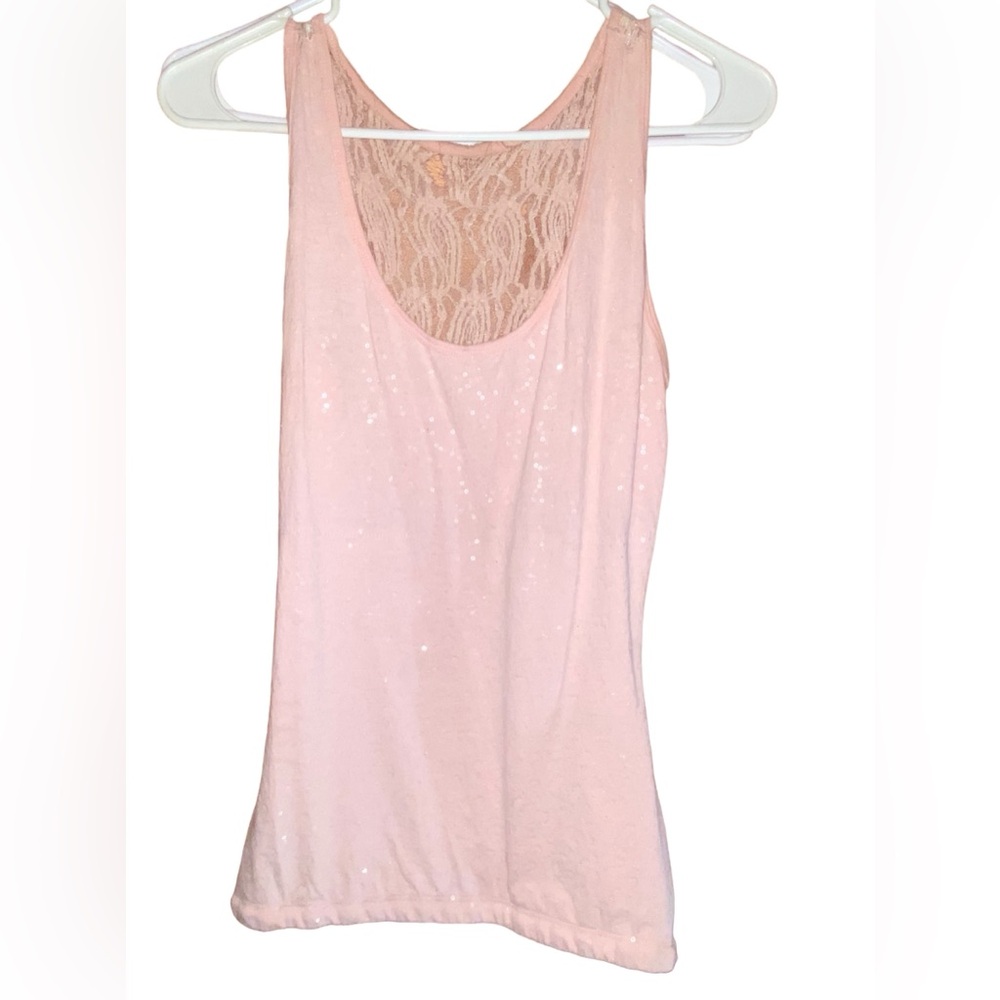 Teez-Her Fitted lace & Sequin Tank